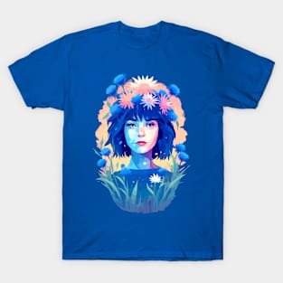 Girl with Cornflowers T-Shirt